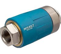 Raccordo di sicurezza HAZET 9000-060, Raccordo rapido sicuro per aria compressa, filettatura femmina 12,91 mm (1/4 di pollice), per tutti i nippli di connessione dell'aria, 0-20 bar