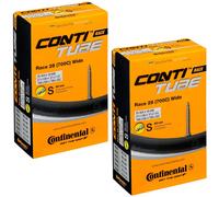 Continental Race 28 700 x 25-32c Bike Inner Tubes with Presta 60mm Valve (Pair),Black