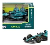 Bburago Formula 1 F1 Asto Martin AMR 23 Lance Stroll (2023) - 1:43 Scale - In credibly Detailed Die-Cast Replica Collectible Race Car, Blue