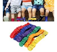 Race Bands, Tear Resistant Colorful Soft Nylon Three Legged Race Bands for Children High Grade Elastic Cord Team Game Sports Day Activity