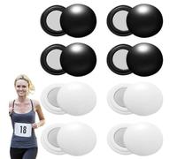 Race Bib Magnet - 8 Pairs, Anti-Slip Race Bib Clip, Quick Installation Marathonn Racce Number Holder | Racing Bi-b Buckles for Running Competition Track Cycling Dance Athlete Sports