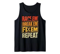 Race Break Fix Repeat Funny RC Car Tank Top