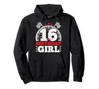 Race Car 16 Birthday Girl Racing Car Driver 16th Birthday Pullover Hoodie
