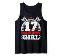 Race Car 17 Birthday Girl Racing Car Driver 17th Birthday Tank Top