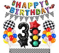 Race Car 3rd Birthday Decorations for Boys