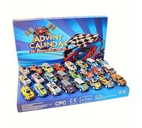 Race Car Advent Calendar for Collectors 2025 - 24 Die-Cast Mini Cars Set, Christmas Countdown Calendar for Everyone with 24 Surprises - Stocking Stuffer Advent Gift Idea