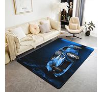Race Car Area Rug 100x150cm Blue Speed Sports Car Living Room Rugs for Bedroom Home Decor Extreme Sports Automobile Carpet Ultra Soft Non-Slip Indoor Floor Mat