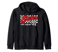 Race Car Birthday Racing Family Matching Sister Pit Crew Zip Hoodie
