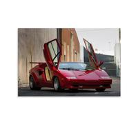Race Car Poster Countach Red Sport Car Super Car Room Living Room Decor Modern Aesthetic Wall Art Gift For Friend Bed Unframe-style 08x12inch(20x30cm)