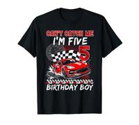 Race Car Racing 5th Birthday Boy Can’t Catch Me I'm Five Value Graphic T-Shirt
