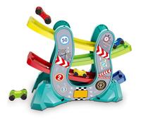 Race Car Ramp Toy Multifunctional Educational Race Car Track Ramp Play Set for Toddlers Kids Home Indoor Outdoor Plastic Durable Lightweight Portable (Green)