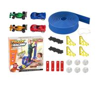 Race Car Set - Cool Racing Vehicles Playset, Multi Level Track Fixture, Adventure Transporter Organizer | Boys Kids Kindergarten Nursery School Home Travel Birthday Christmas Party