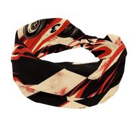 Race Car with Finish Line Flags Cute Pattern Stretchy Headbands for Women, Non-Slip Hair Bands Fashion Sports Turban for Yoga Workout Daily Use