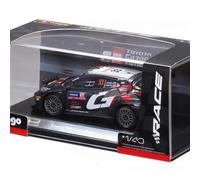 Toyota Gazoo Racing WRC Yaris Rally 1 Hybrid, 1:43 Scale Diecast Model Car, Black, Collector's Edition, Racing Replica For Ages 14+