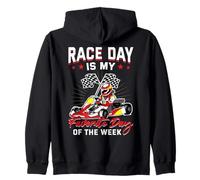 Race Day Is My Favorite Day Of The Week Go Kart Zip Hoodie