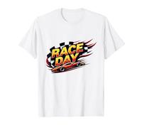 Race Day: Speedy Car Excitement for Racing Enthusiasts T-Shirt, Men, White, 6XL