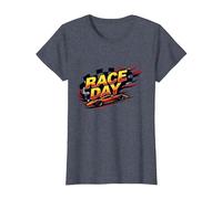 Race Day: Speedy Car Excitement for Racing Enthusiasts T-Shirt, Women, Heather Blue, S