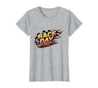 Race Day: Speedy Car Excitement for Racing Enthusiasts T-Shirt, Women, Heather Grey, M