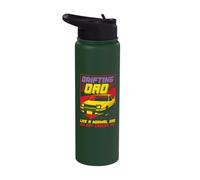 Race Drift Tuner Drifter Burnout Drift Father Dad Drifting Stainless Steel Insulated Water Bottle