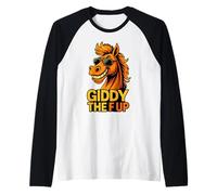 Race Horse Funny Derby Day Giddy The F Up Raglan Baseball Tee