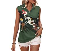 Race Horse Horserace Summer Tank Tops Women Sleeveless Tennis Polo Shirt Running Vest S