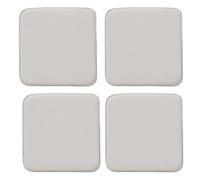 RACE LEAF Set of 4 40.5x40.3.5 cm Memory Foam Slow Rebound, Seat Cushion Indoor Household Seat Cushion Waterproof surface and non-slip underside Black (Ecru)