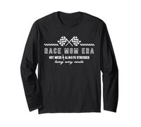 Race Mom Era Mothers Day Racing Checkered Graphic Women Long Sleeve T-Shirt
