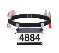 Race Number Bands, for Starting Number Attachment, The Race Number Belt for Use with Triath lon or Mar athon, Pack of 6, black, see description, See description