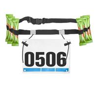 Race Number Belt Ultimate Triathlon Running Waist Belt Adjustable Elasticated Reflective with 6 Energy Gel Loops Non-Slip Bib Holder for Workout Jogging Triathalon Marathon Running Cycling - Unisex