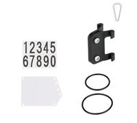 Race Number Plate Holder for Bicycle, 1-Pack, Adjustable Circular or V-Clip Design, Secures Race Bibs to Seatpost, Lightweight PVC, Cyclists and Race Events(V clip +number plate)