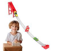 Race on Ramp - Mini Educational Track for Vehicles, Race for | Colorful Rolling Launch, Interactive Stacked Tower Type for Learning to