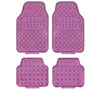 Race Sport APA60PK ALU Aluminium Rubber Cat Mats 4-Piece Set, Pink