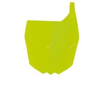 Race Tech Front Number Plate Neon Yellow Yamaha YZ125/250/250F/450F, yellow