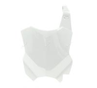 Race Tech Front Number Plate White Kawasaki KX-F450, white