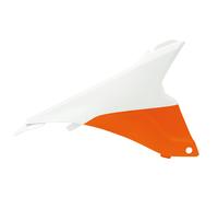 Race Tech Left Air Box Cover White/Orange KTM SX85, white