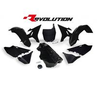 Race Tech Revolution Plastic Kit + Gas Tank Black Yamaha YZ125/250, black