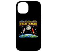 Race To The Moon Retro Arcade Space USA vs China Case for iPhone 14