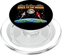 Race To The Moon Retro Arcade Space USA vs China PopSockets PopGrip for MagSafe