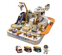 Race Track Adventure Toys - Professional Ultimate Spaces Adventure Preschool Toy Set System, Educational Puzzles Toys With 3 Mini Cars And 1 Astronaut | 4 Year Old Boys Girls Gift