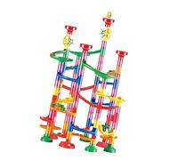 Race Track Marble Toy Three Dimensional Marble Run Building Blocks Educational DIY Construction Toy for Children 109pcs for Improving Thinking Ability