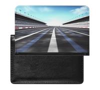 Race Track Passport Cover Protector Rfid Blocking Passport Holder Id Card Holder Secure Travel Wallet Organizer for Passport Tickets Credit Cards, style, One Size