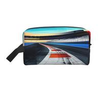 Race Track Printed Makeup Bag Travel Portable Cosmetic Bag Large Capacity Makeup Case Toiletry Handbag Organiser for Women