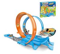 Race Track Set, Car Racing Toy, 10.08x9.84x1.97 Inches, Portable 360 High Speed Game, Boy Track Playset for Toddler, Birthday, Easter, Party, Travel, Home, Outdoor and Kids