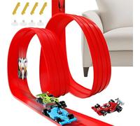 Race Track Set for | Cool Vehicle Set, Track Toy for Cars, for Boys and Birthdays Game Construction Home Travel School Kindergarten Daycare