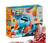 Race Track Set for | Interactive Vehicle with LED Light - Toy Track Vehicle DIY Vehicle, for Living Room, Bedroom, Family Activity Gift, Preschool, Kindergarten, School, Daycare, Birthday