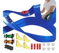 Race Track Set - Vehicle Playset, Racing Track, Aluminum Alloy Racing Car, Cool DIY Assembly Tracks Gravitys Inertia Sliding | For Boys Birthday Christmas Home Travel School Kindergarten