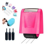 Race Track Stamp Roller, Car Track Stamp Roller, Dashed Handwriting Lines Practice, Handwriting Practice Tool, Writing Lines Stamp Roller, Self-Inking Line Road Stamp Roller (Pink)