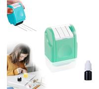 Race Track Stamp Roller,Car Track Stamp Roller,Dashed Handwriting Lines Practice Roller Stamp,Handwriting Lines Stamp Roller,Handwriting Practice Tool for Kids,Writing Lines Stamp Roller (Green)
