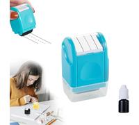 Race Track Stamp Roller,Car Track Stamp Roller,Dashed Handwriting Lines Practice Roller Stamp,Handwriting Lines Stamp Roller,Handwriting Practice Tool for Kids,Writing Lines Stamp Roller (Blue)