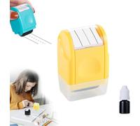 Race Track Stamp Roller,Car Track Stamp Roller,Dashed Handwriting Lines Practice Roller Stamp,Handwriting Lines Stamp Roller,Handwriting Practice Tool for Kids,Writing Lines Stamp Roller (Yellow)